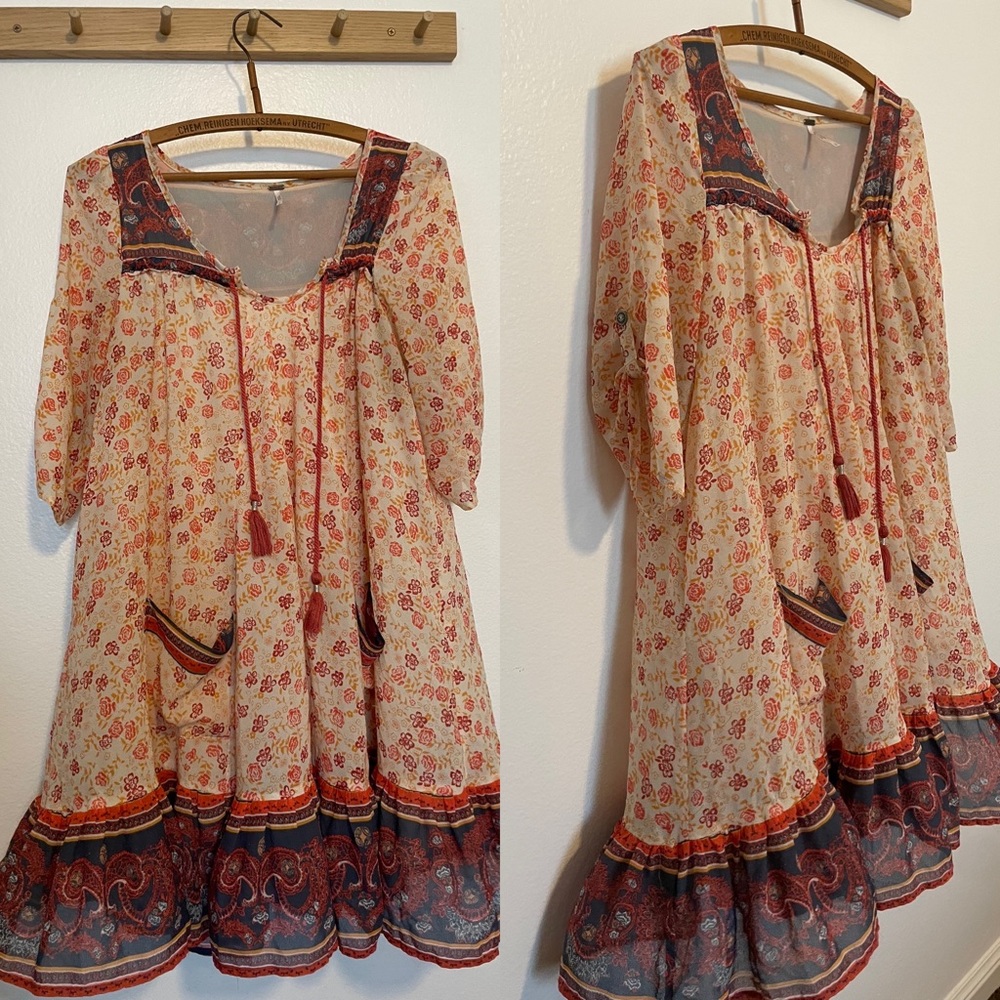FREE PEOPLE PENNY LANE BOHO TUNIC DRESS